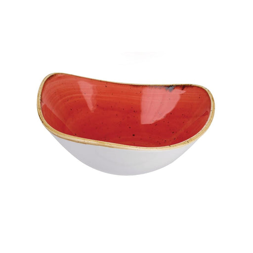 Churchill Stonecast Triangle Bowls Berry Red 235mm (12 Pack) Churchill