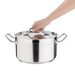 Nisbets Essentials Stainless Steel Stew Pot With Lid 24cm Nisbets Essentials