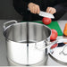 Nisbets Essentials Stainless Steel Stew Pot With Lid 24cm Nisbets Essentials