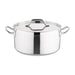 Size: 32cm. Capacity: 12Ltr. Material: Stainless steel. Induction compatible. Lid included.