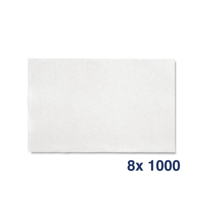 2-ply. Z-fold. Compatible with dispenser: DB465. Pack Size: 8x 1000 Sheets
