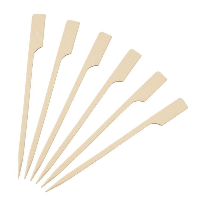 Fiesta Compostable Bamboo Paddle Skewers 120mm (100 Pack) Fiesta Compostable
