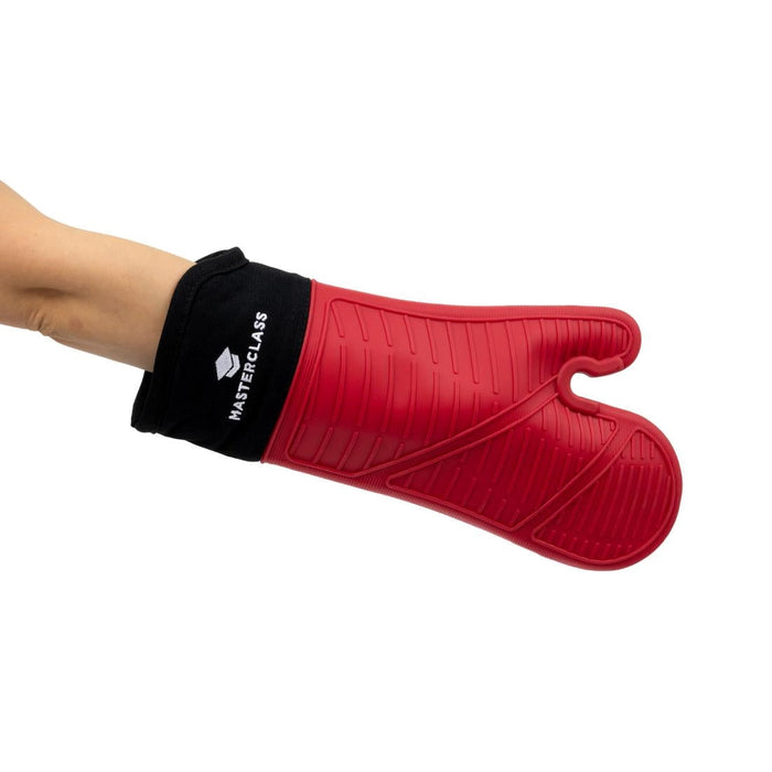 MasterClass Seamless Silicone Oven Mitt with Cotton Sleeve Kitchen Craft