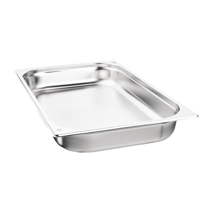 Nisbets Essentials Stainless Steel 1/1 Gastronorm 65mm (Pack 3) Nisbets Essentials