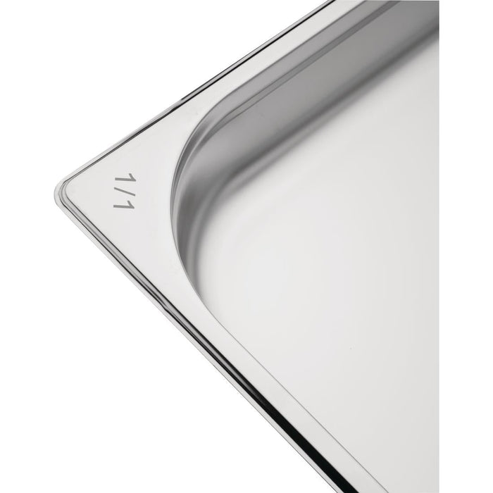 Nisbets Essentials Stainless Steel 1/1 Gastronorm 65mm (Pack 3) Nisbets Essentials