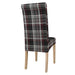 Bolero Austin Dining Chairs Grey Tartan (2 Pack) Bolero