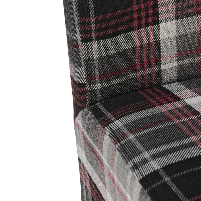 Bolero Austin Dining Chairs Grey Tartan (2 Pack) Bolero