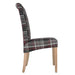 Bolero Austin Dining Chairs Grey Tartan (2 Pack) Bolero