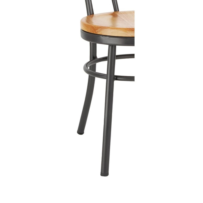 Bolero Clarisse Side Chairs Metallic Grey (2 Pack) Bolero