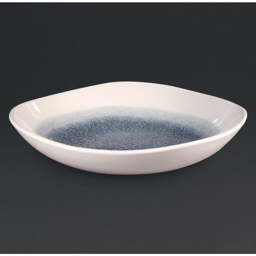 Churchill Studio Prints Raku Trace Triangular Bowl Topaz Blue (12 Pack) Churchill
