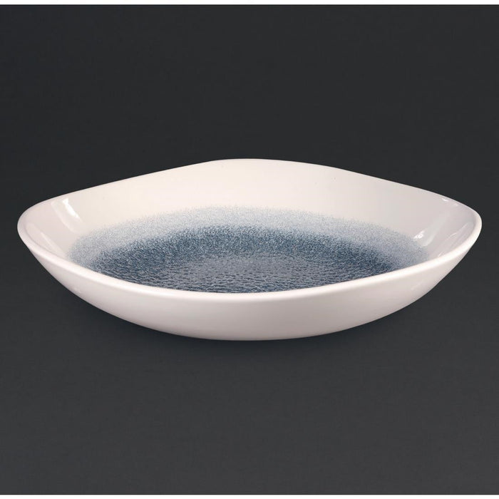 Churchill Studio Prints Raku Trace Triangular Bowl Topaz Blue (12 Pack) Churchill