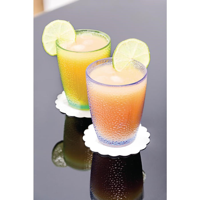 Olympia Kristallon Polycarbonate Tumblers Pebbled Blue 275ml (6 Pack) Olympia