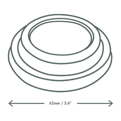 Vegware 62-Series CPLA Hot Cup Lid - 4oz (2000 Pack) Vegware