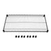 Size: 915(W) x 457(D)mm. Material: Steel. Includes 2 pairs of shelf clips