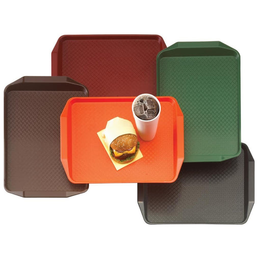 Cambro Polypropylene Handled Fast Food Tray Red 430mm Cambro