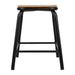 Bolero Cantina Low Stools with Wooden Seat Pad Black (4 Pack) Bolero