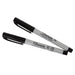 Black permanent markers. Pack quantity: 2
