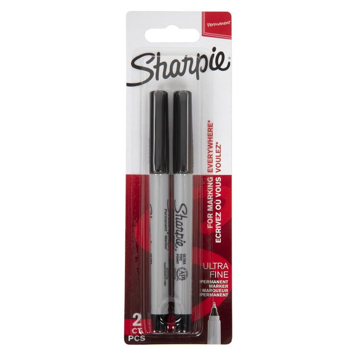 Sharpie Ultra Fine Permanent Marker Black (2 Pack) Sharpie
