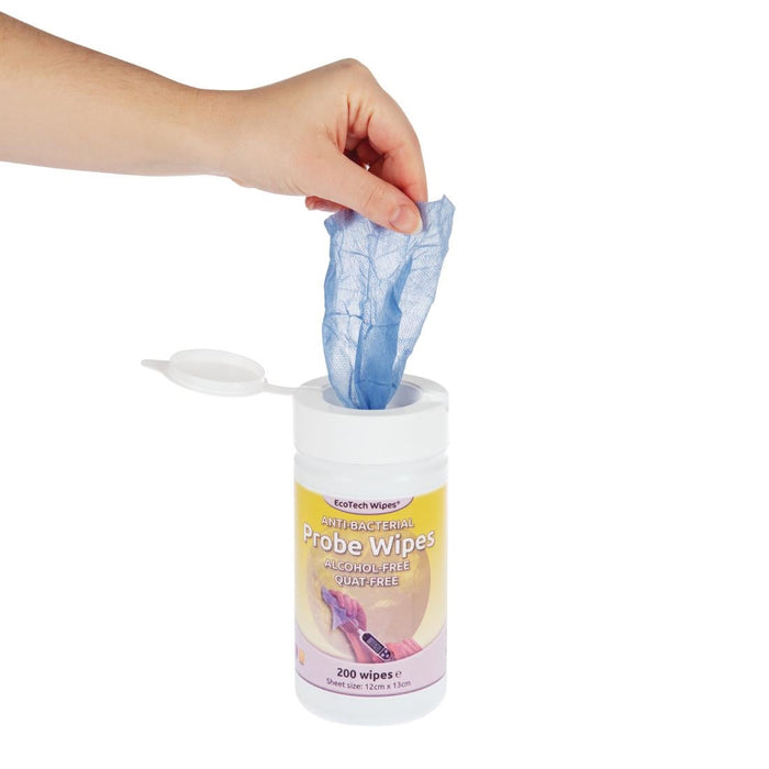 Alcohol-Free Quat-Free Food Probe Wipes (200 Pack) EcoTech