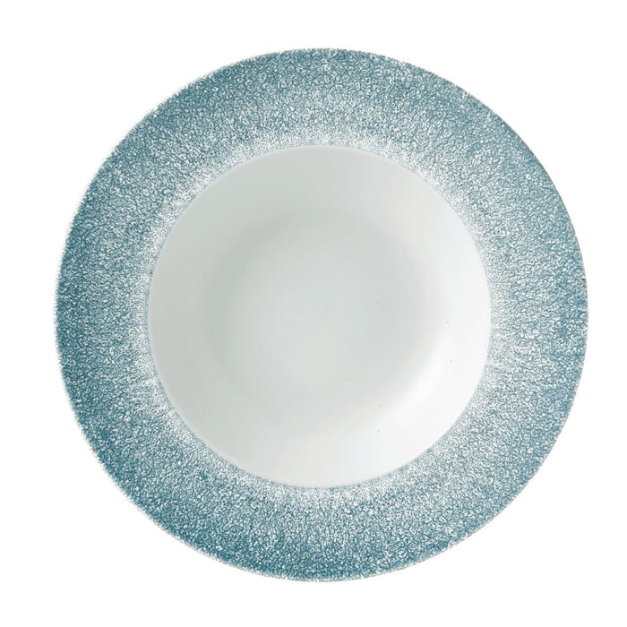 280mm / 11". Topaz Blue and White