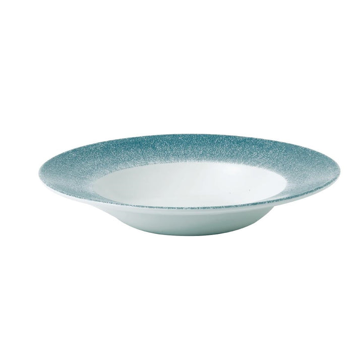 Churchill Studio Prints Raku Wide Rim Bowl Topaz Blue 240mm (12 Pack) Churchill