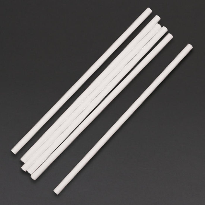 Fiesta Compostable Paper Straws White (250 Pack) Fiesta Compostable