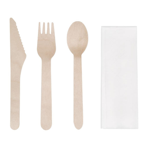 Each Pack Contains: 1 x Fork, 1 x Knife, 1 x Spoon and 1 x Napkin