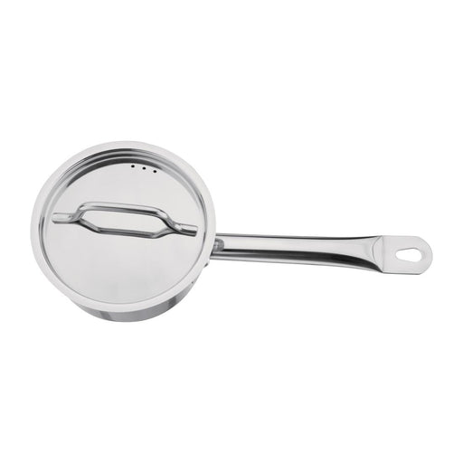 Nisbets Essentials Stainless Steel Saucepan With Lid 14cm Nisbets Essentials