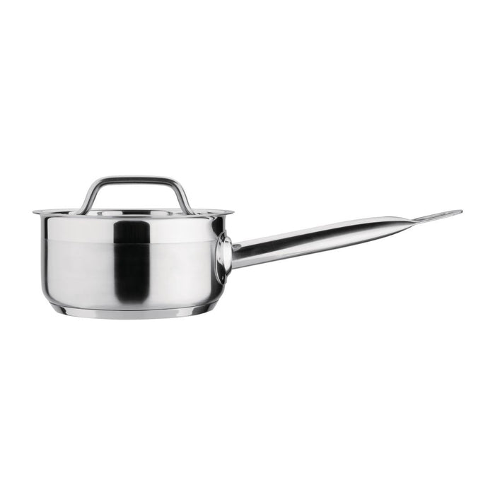 Nisbets Essentials Stainless Steel Saucepan With Lid 14cm Nisbets Essentials