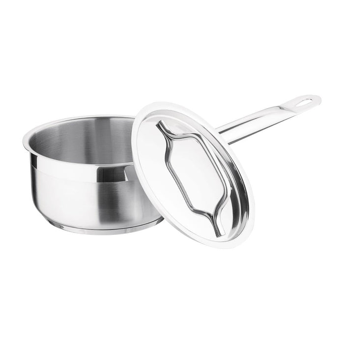 Nisbets Essentials Stainless Steel Saucepan With Lid 14cm Nisbets Essentials