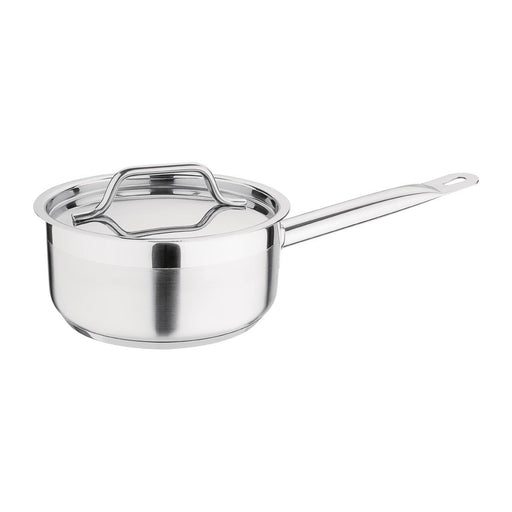 Size:16cm. Capacity: 1500ml. Material: Stainless steel. Induction compatible. Lid included.
