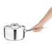 Nisbets Essentials Stainless Steel Saucepan With Lid 20cm Nisbets Essentials