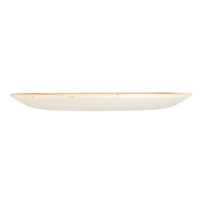 Churchill Stonecast Round Coupe Plates Mustard Seed Yellow 288mm Churchill