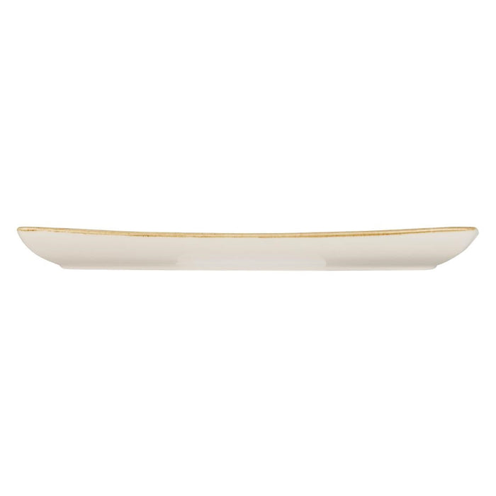 Churchill Stonecast Rectangular Plate Mustard Seed Yellow 350 x 185mm Churchill