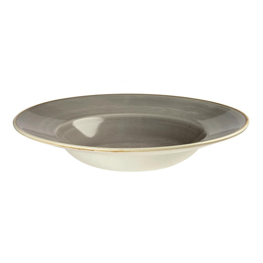 Churchill Stonecast Round Wide Rim Bowls Peppercorn Grey 277mm Churchill