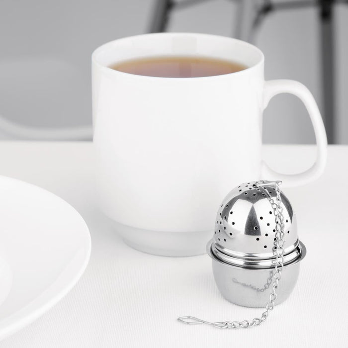 Olympia Oval Stainless Steel Tea Strainer 40(Ø) x 55(H)mm Olympia