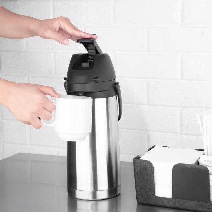 Nisbets Essentials Lever Action Airpot Double Wall 1.9Ltr Nisbets Essentials