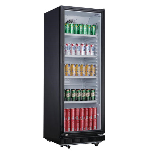 Nisbets Essentials Upright Display Cooler Black - 346Ltr Nisbets Essentials