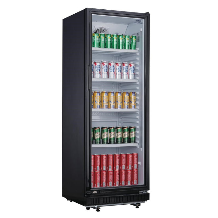 Nisbets Essentials Upright Display Cooler Black - 346Ltr Nisbets Essentials