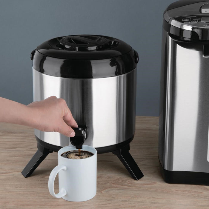 Olympia Stainless Steel Double-Wall Beverage Dispenser 6Ltr Olympia