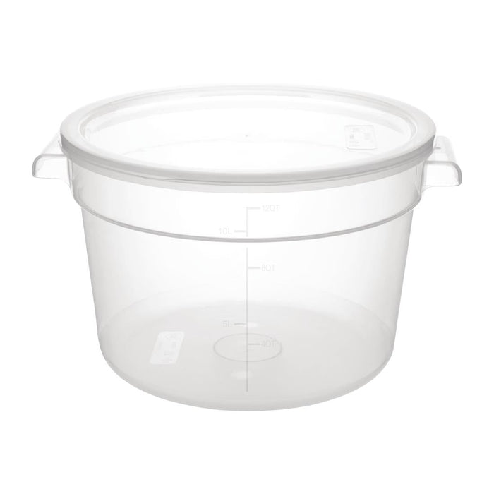 Vogue Polypropylene Round Food Storage Container 10Ltr Vogue