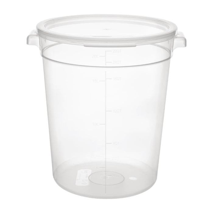 Vogue Polypropylene Round Food Storage Container 20Ltr Vogue