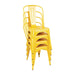 Bolero Bistro Steel Side Chairs Yellow (4 Pack) Bolero