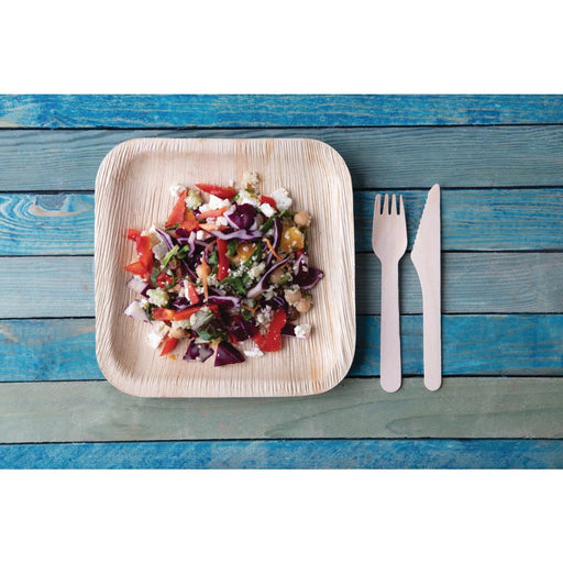 Fiesta Compostable Palm Leaf Plates Square 200mm (100 Pack) Fiesta Compostable