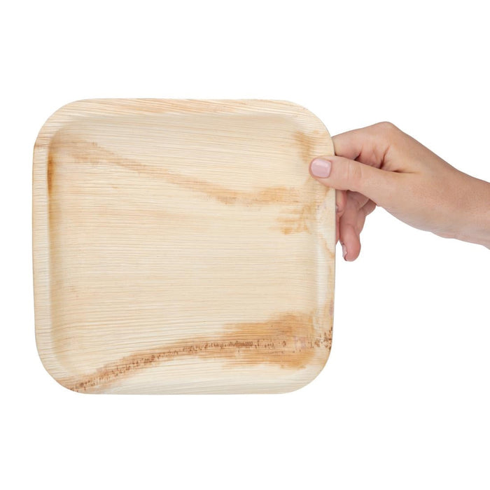 Fiesta Compostable Palm Leaf Plates Square 200mm (100 Pack) Fiesta Compostable