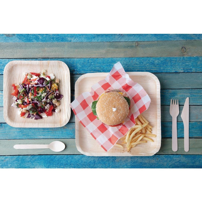 Fiesta Compostable Palm Leaf Plates Square 250mm (100 Pack) Fiesta Compostable