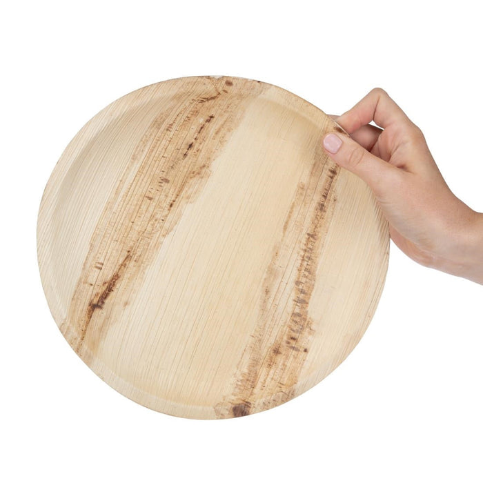 Fiesta Compostable Palm Leaf Plates Round 250mm (100 Pack) Fiesta Compostable
