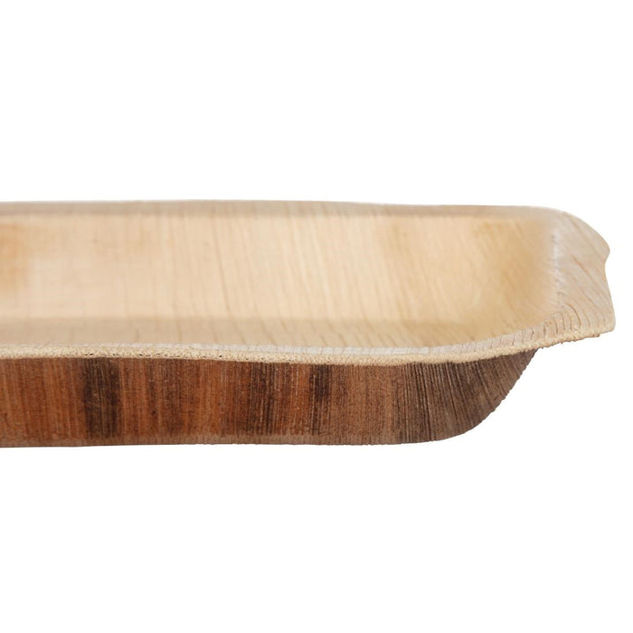 Fiesta Compostable Deep Palm Leaf Plates Rectangular 250mm (100 Pack) Fiesta Compostable