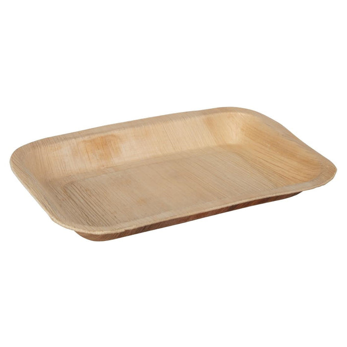Fiesta Compostable Deep Palm Leaf Plates Rectangular 250mm (100 Pack) Fiesta Compostable