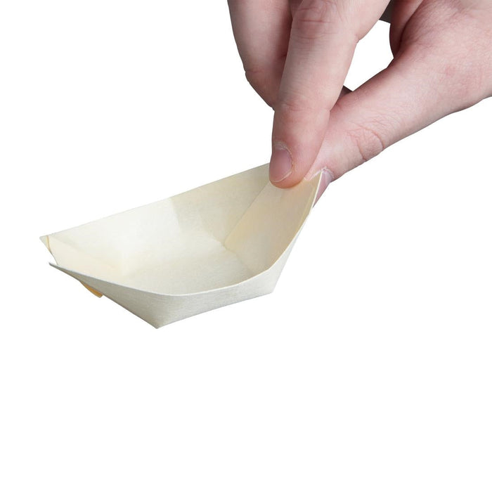 Fiesta Compostable Wooden Sushi Boats Small 80mm (100 Pack) Fiesta Compostable